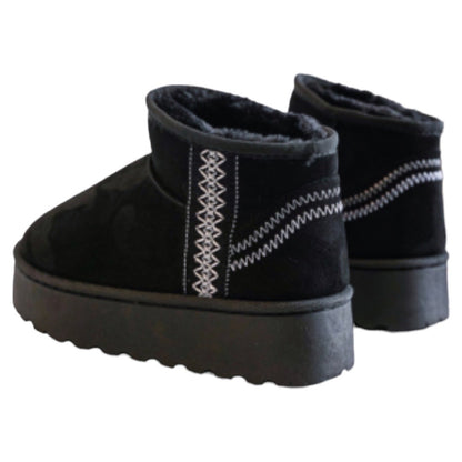 Black Platform Aztec Ugg Boots  (size 8- uk3)