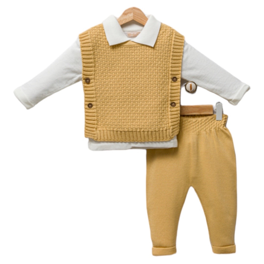 The Trent knitted Set (Mustard)