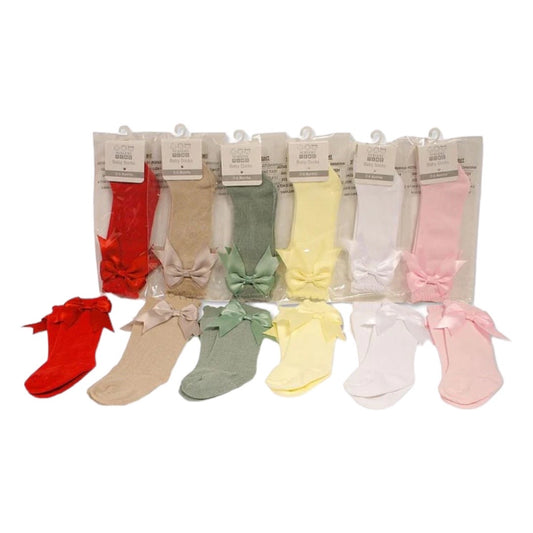 Knee Length Baby Socks with Bow