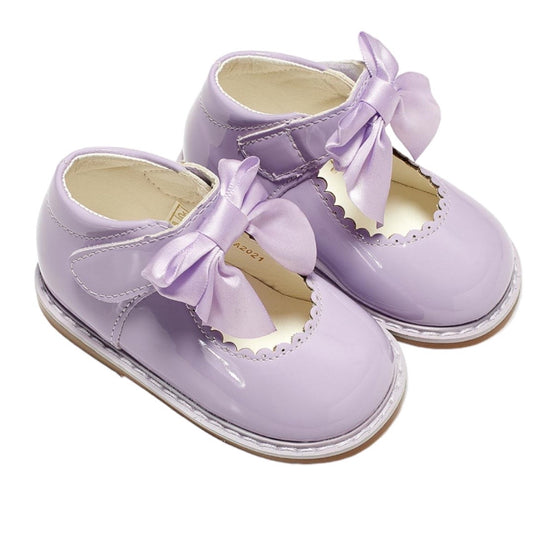 Lilac Purple Bow Patent Shoes