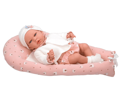 Elegance doll 40 cm. Andie incl. babynest in pink