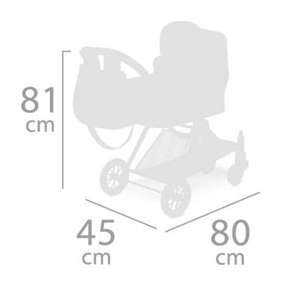 Niza Convertible 3x1 Doll's Pram XL
(Up to age 9 years recommend)