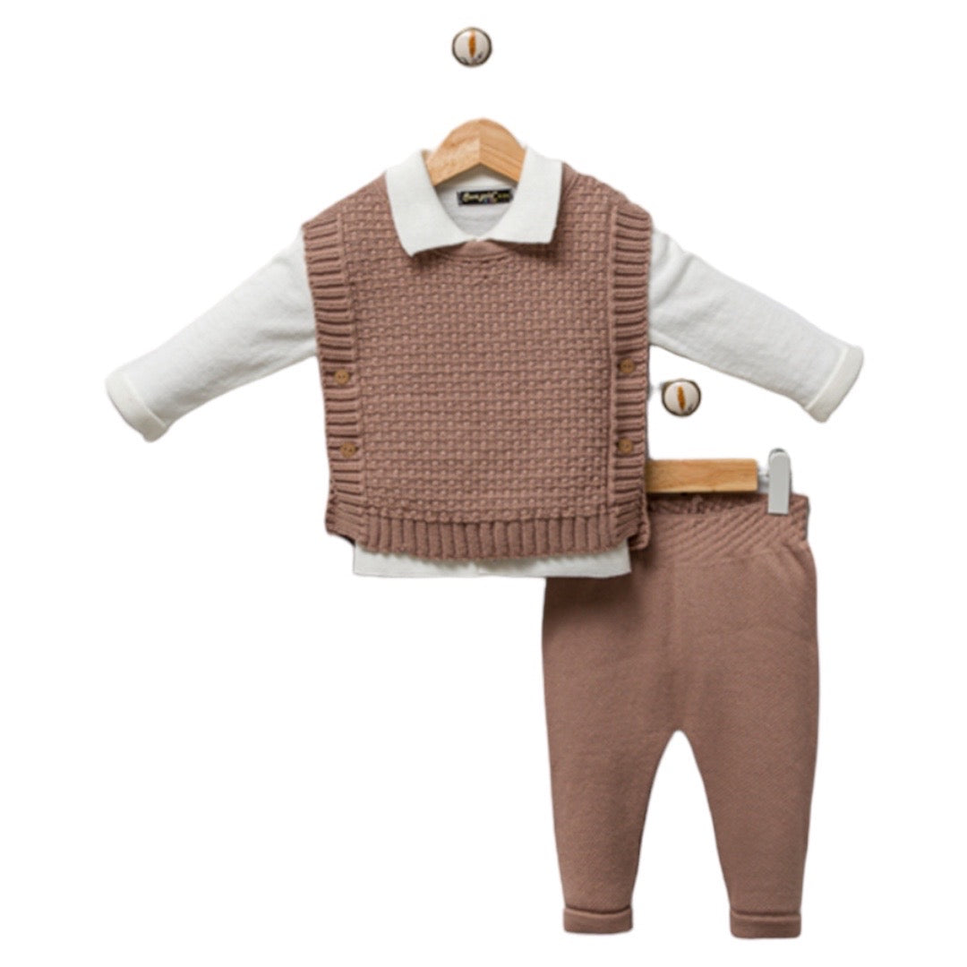 The Trent knitted Set (Brown)