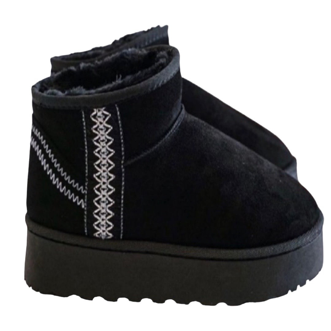 Black Platform Aztec Ugg Boots  (size 8- uk3)