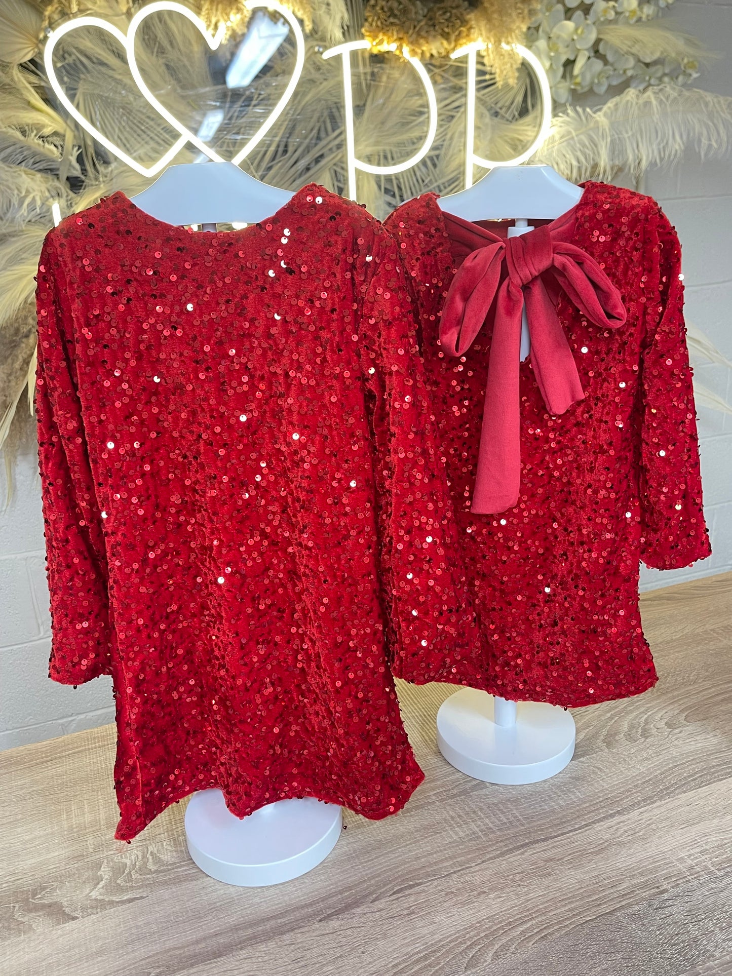 Christmas Dress With Bow Tie Back