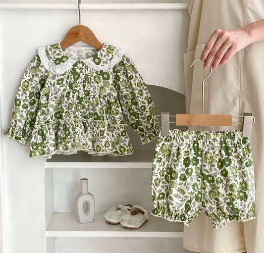 Floral 2 piece Girl Set (St.Patricks Day)