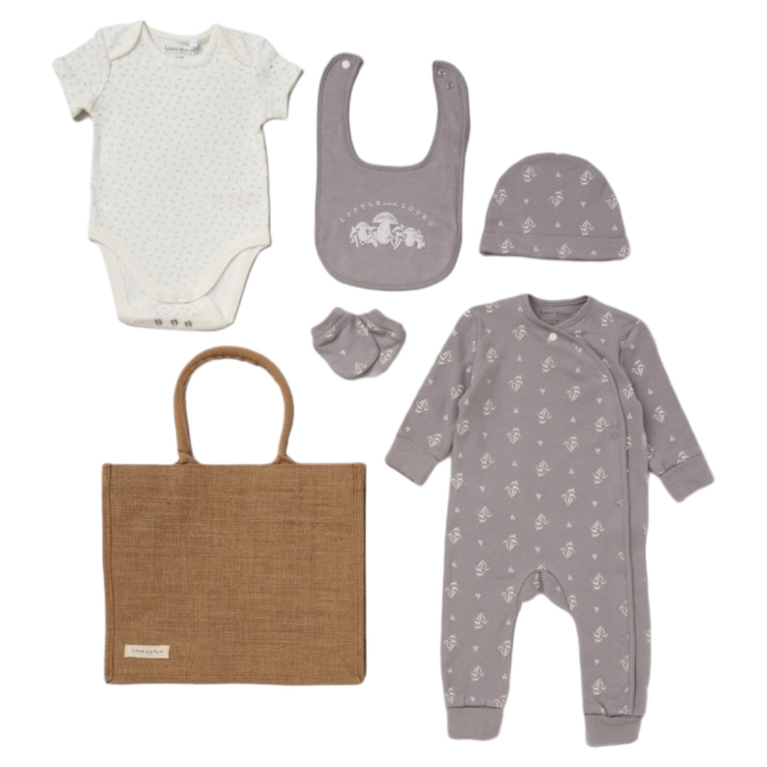 BABY UNISEX ORGANIC COTTON 6 PIECE GIFT SET