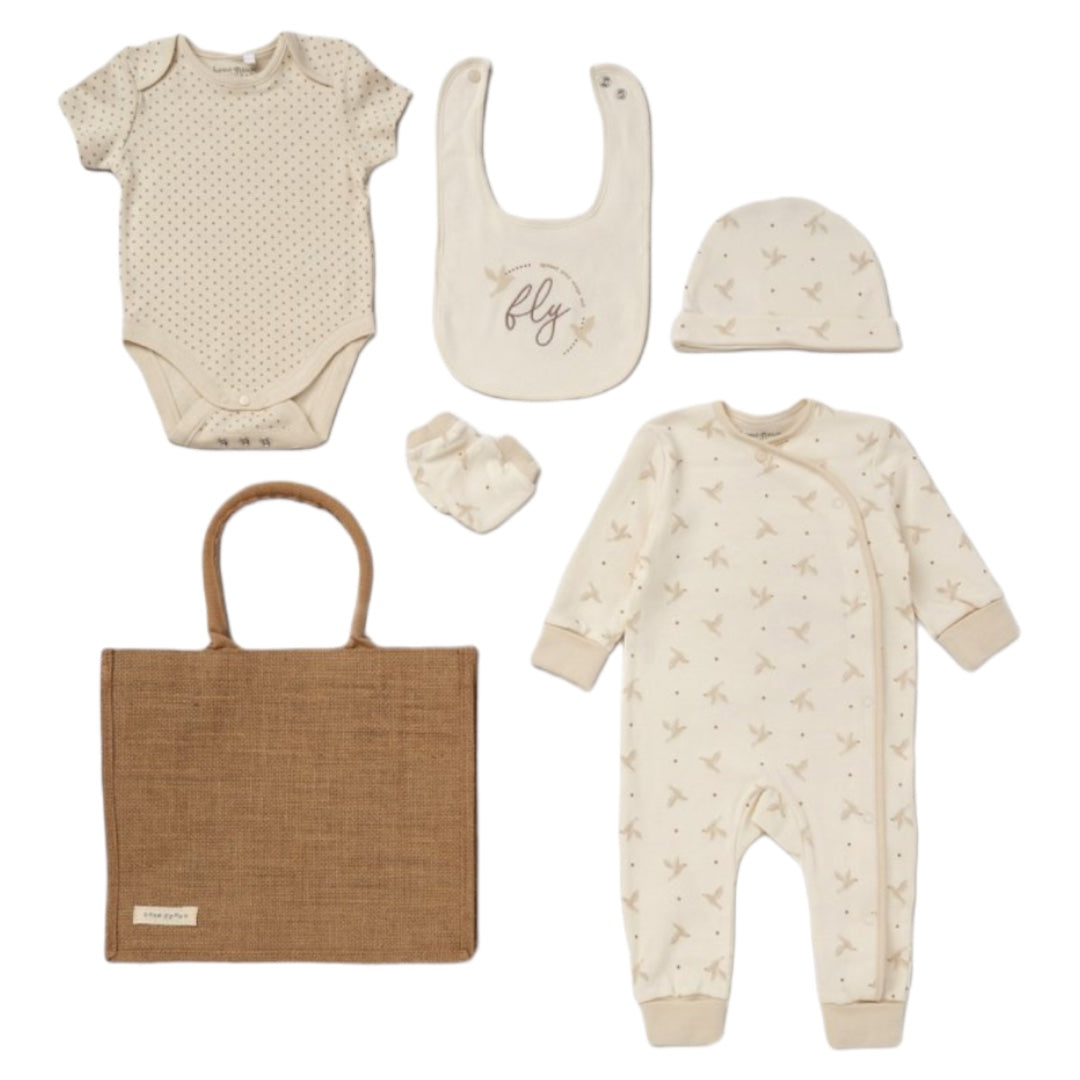 BABY UNISEX ORGANIC COTTON 6 PIECE GIFT SET