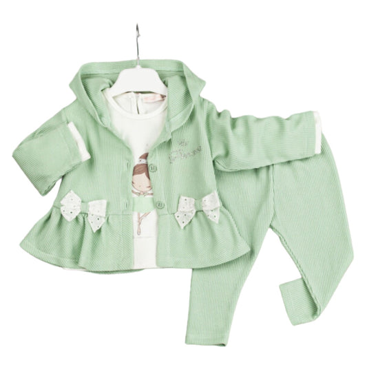 Baby Girl 3 piece princess Tracksuit Set