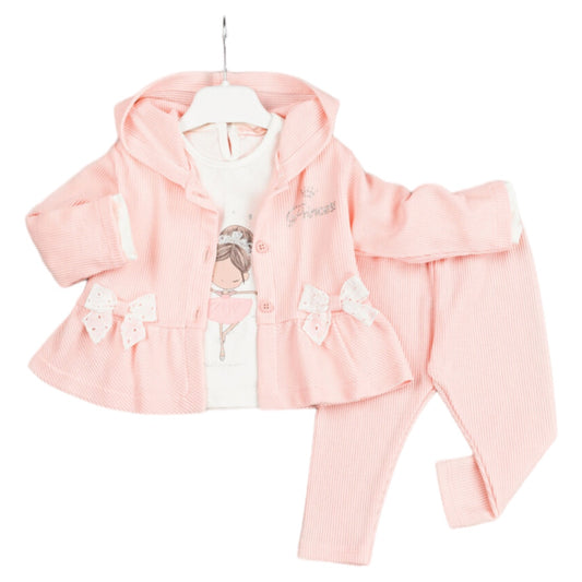 Baby Girl 3 piece Princess Tracksuit Set