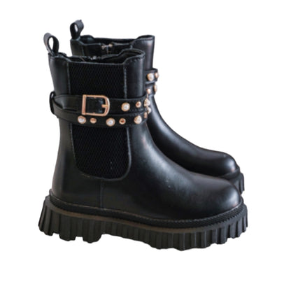 Drifter Black Leather Boots