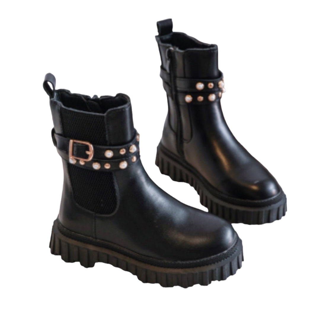 Drifter Black Leather Boots