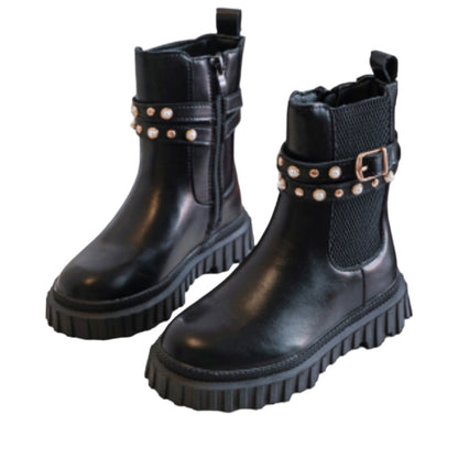 Drifter Black Leather Boots