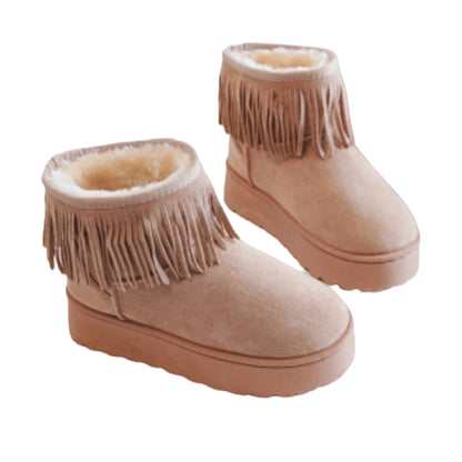 Baby Girl Fringing Style Uggs (size 3-7) beige