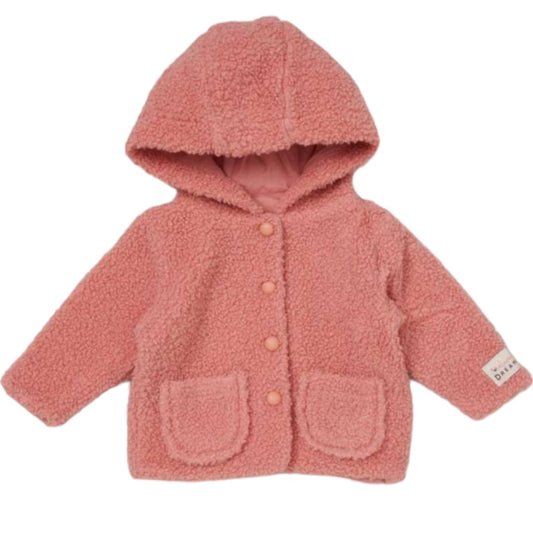 Coral Pink Teddy Fur Fleece