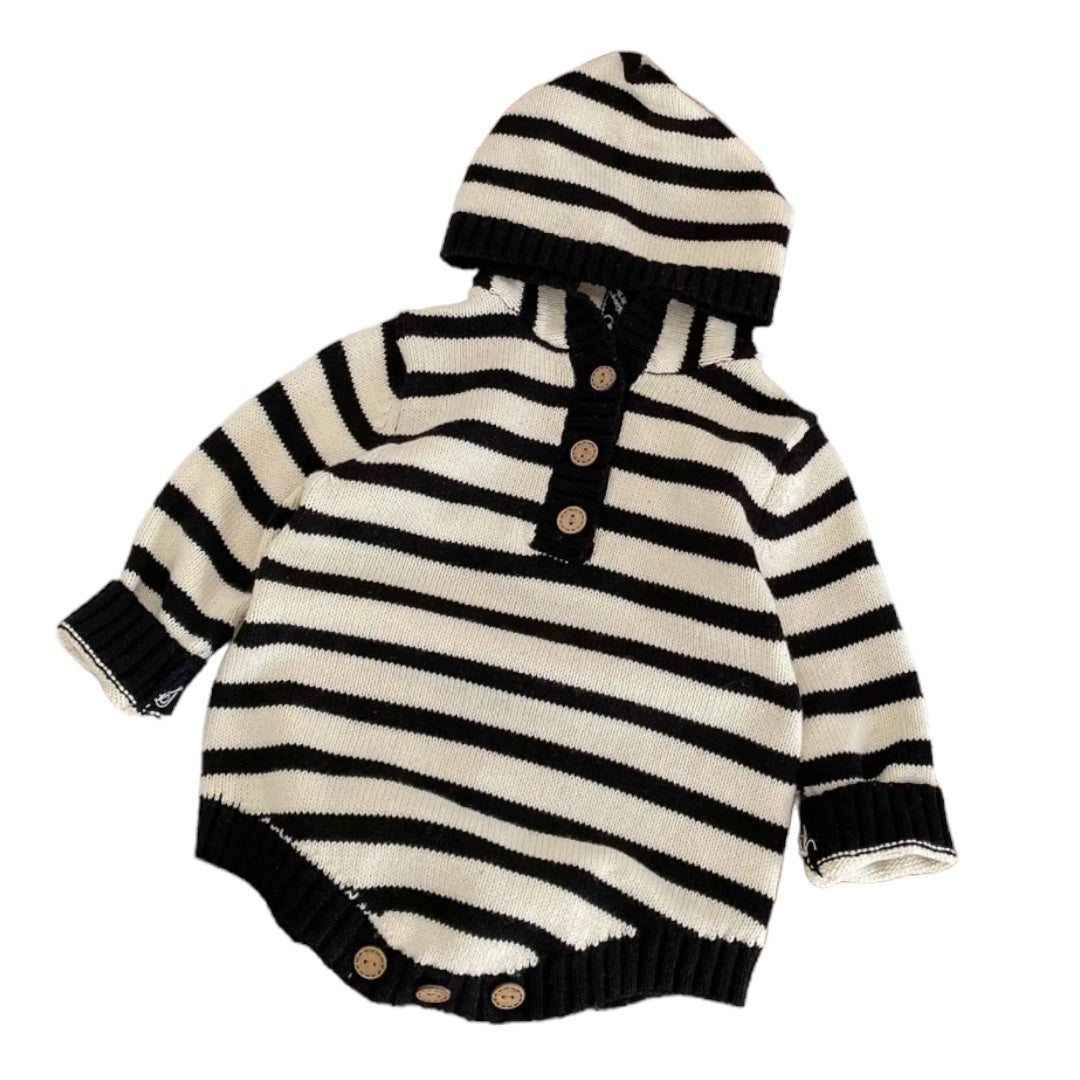 Baby Boy Striped Cotton Romper