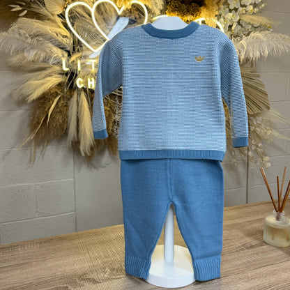 Baby Boy Knitted 2 Piece Set (Blue)