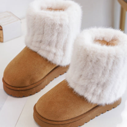 Brown Platform Fur Ugg Boots  (size 8- uk3)