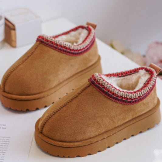 Brown Suede FlatForm Snugs