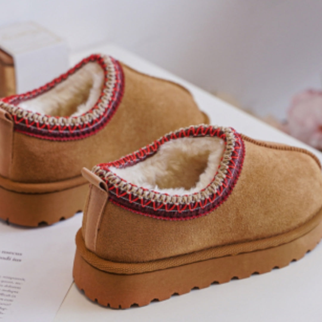 Brown Suede FlatForm Snugs