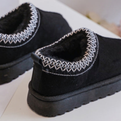 Black  Suede FlatForm Snugs