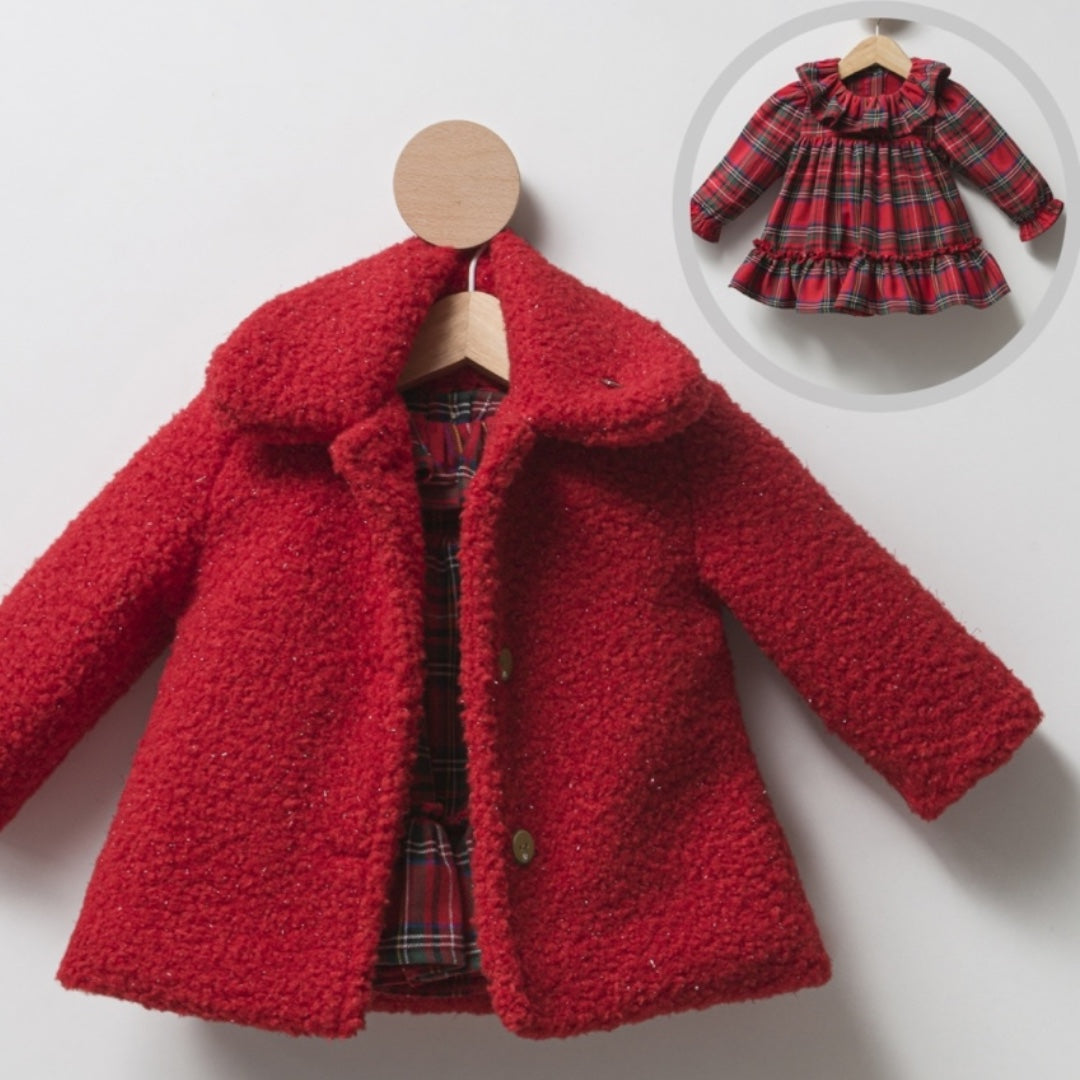 Baby Girl Red Jacket & Dress Set