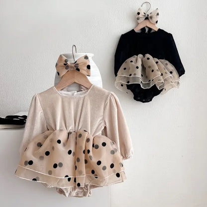 Polka Dot Romper & Headband