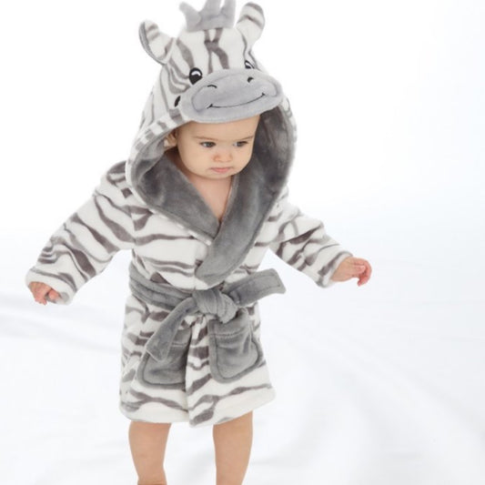 BABY NOVELTY ZEBRA DRESSING GOWN