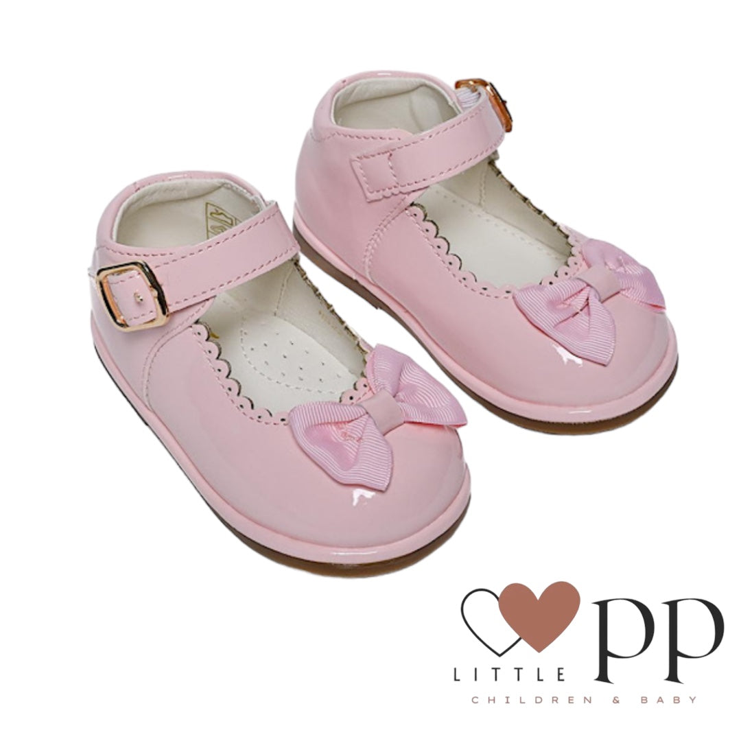 Pink Bow Patent Leather  Shoes