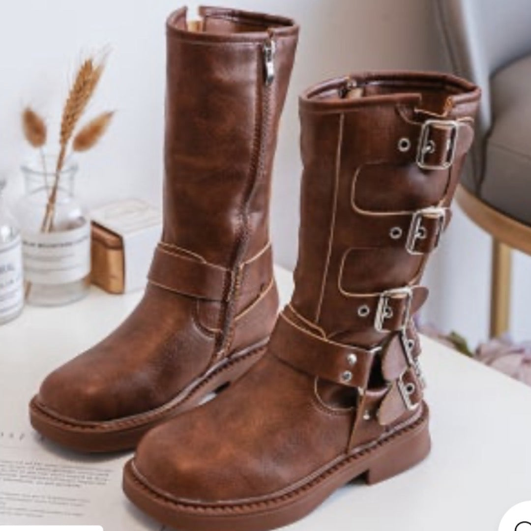 12 Days of Christmas special ~ Biker Boots (Brown)