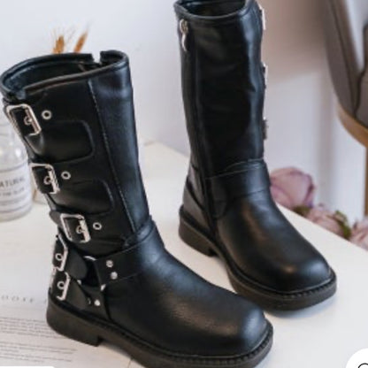 12 Days of Christmas special ~ Biker Boots (Black)