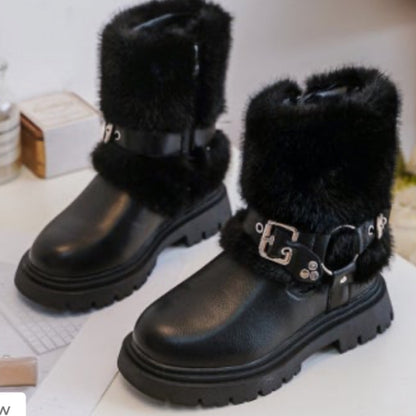 Fur Boots  (size 8- uk3)