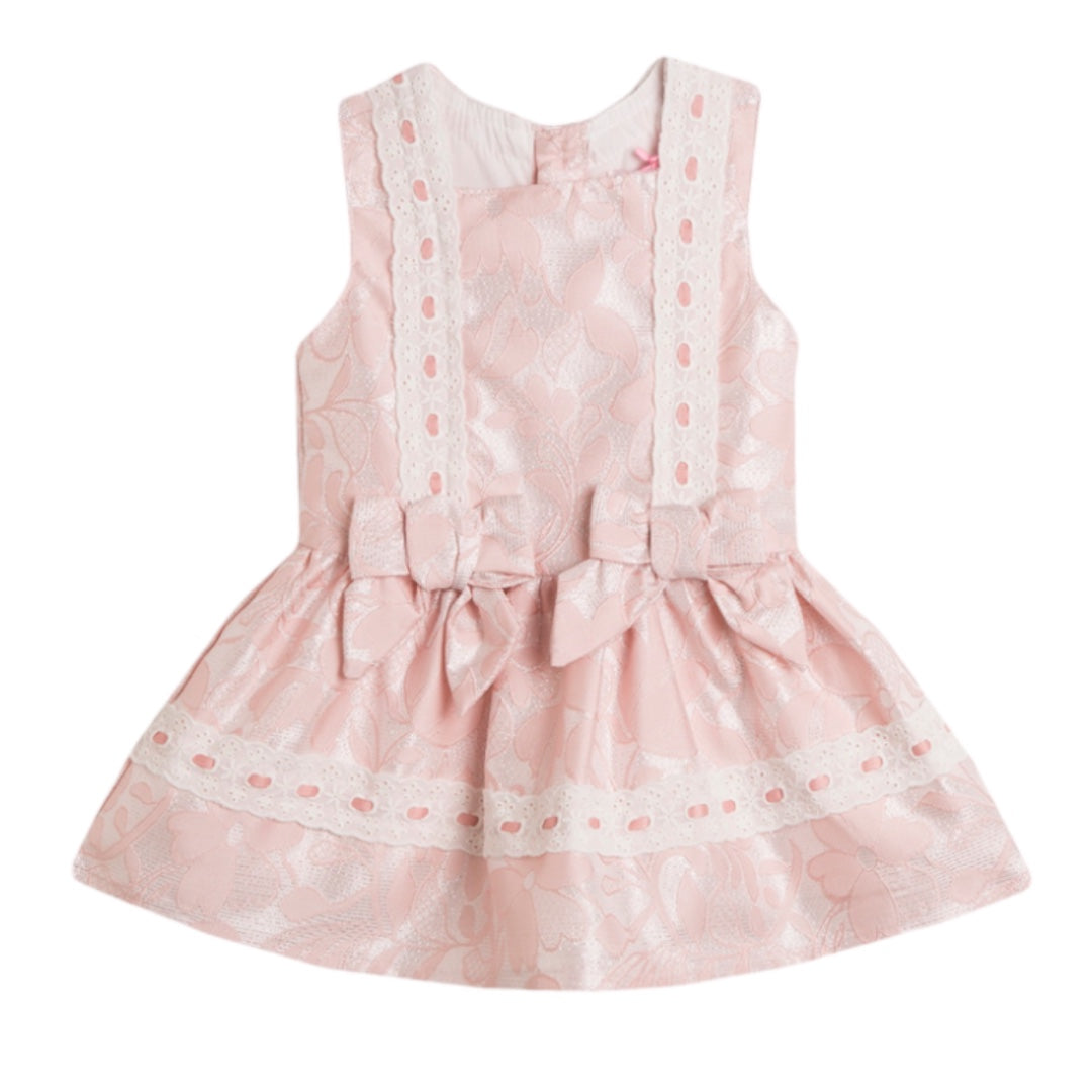 Pink Bow Detail Dusty Pink Dress