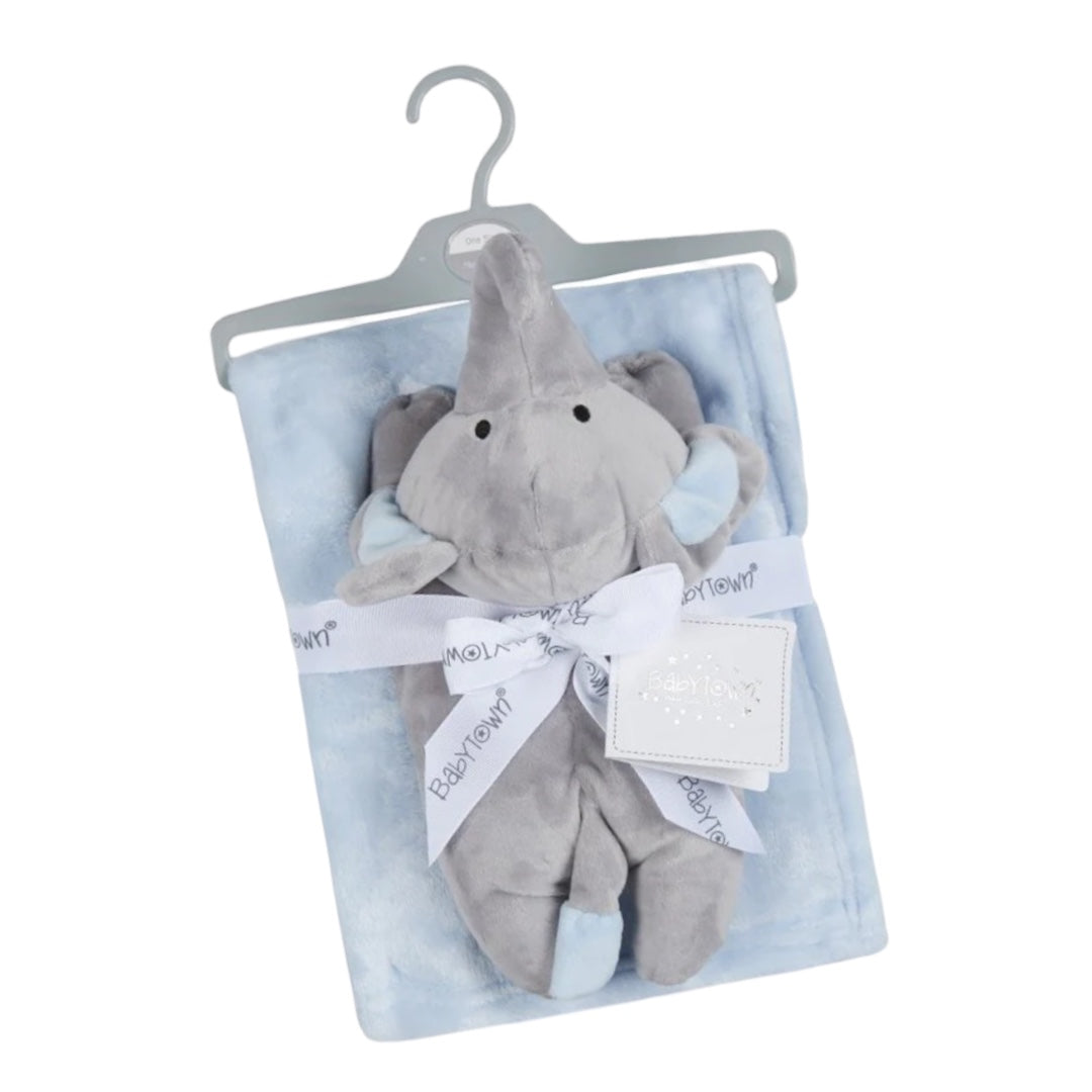 BABY LUXURY PLUSH BLANKET WITH ELEPHANT