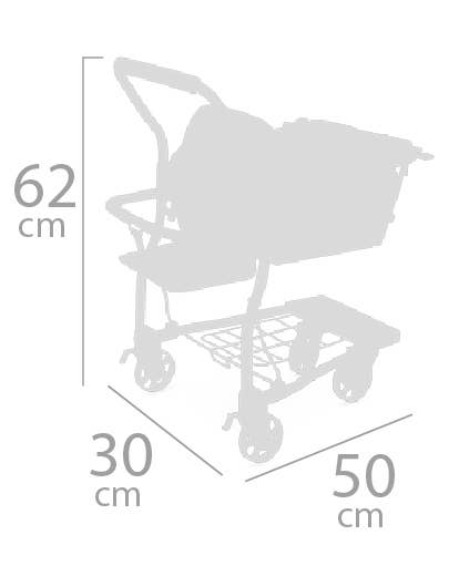 Supermarket trolley with baby carrier