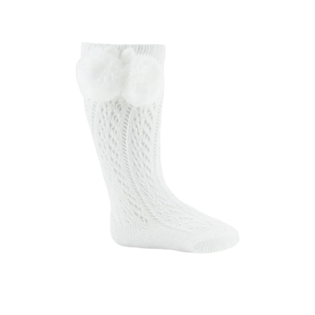 Knee Length Pom-Pom Socks