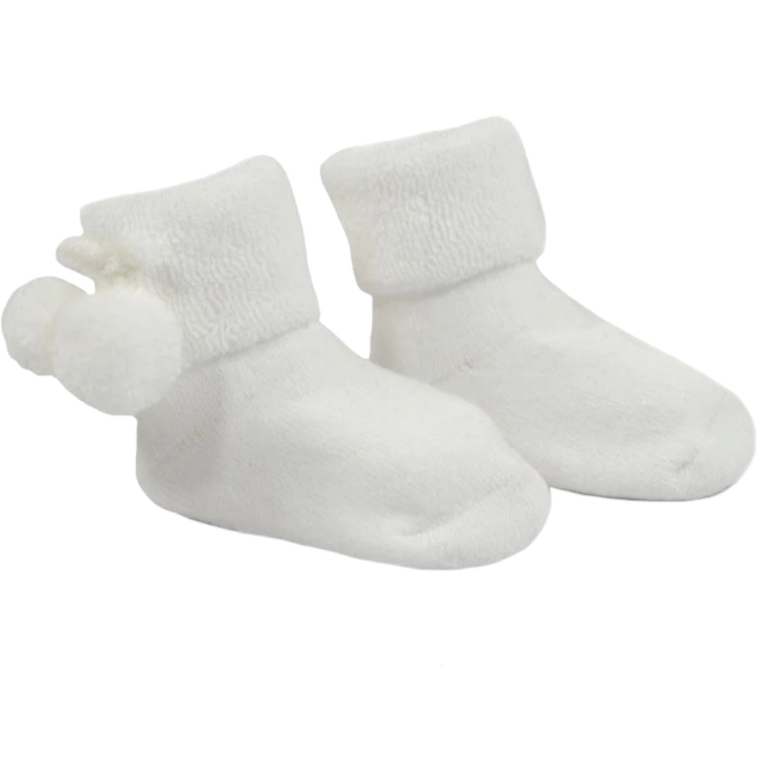 Anti-Slip Terry Socks Pom Pom