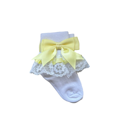 Baby Socks With Lace and Bow