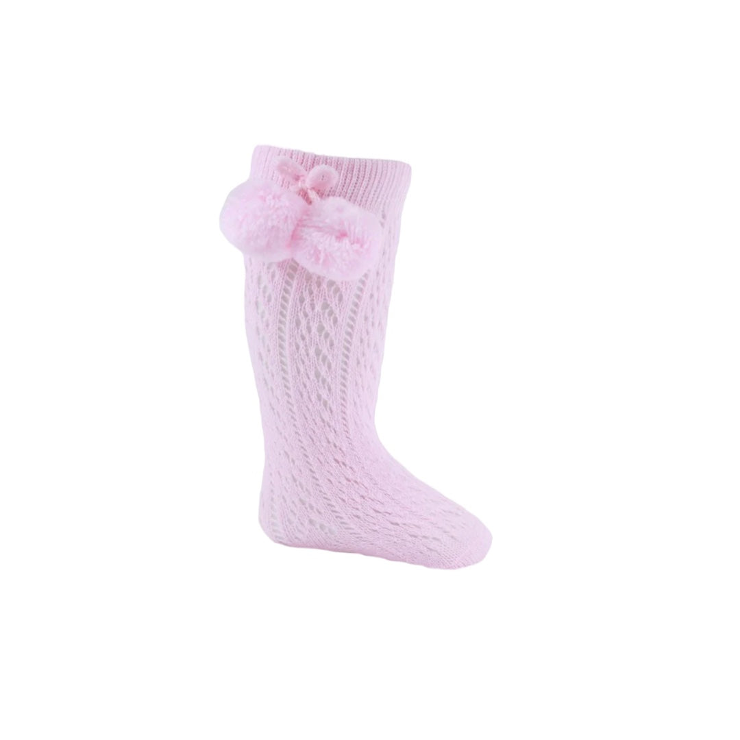 Knee Length Pom-Pom Socks