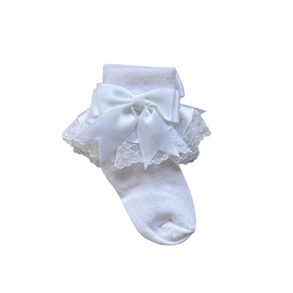 Baby Socks With Lace and Bow