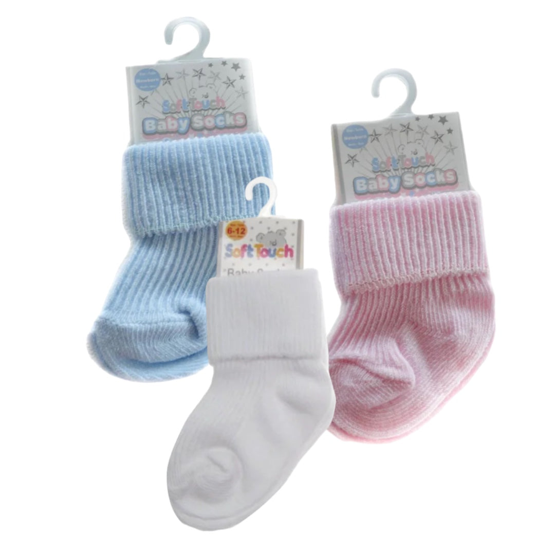 Baby Plain Turnover Socks