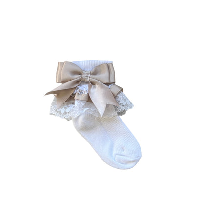 Baby Socks With Lace and Bow