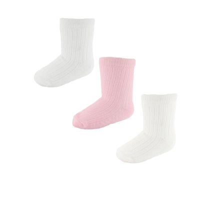 3 PACK Ribbed Baby Socks