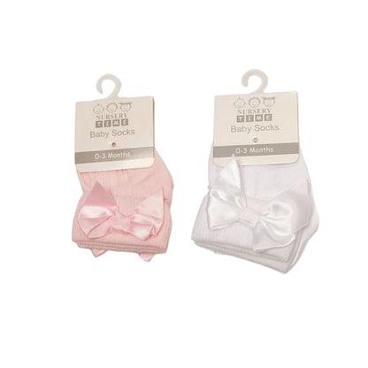 Baby Socks with Satin Bow