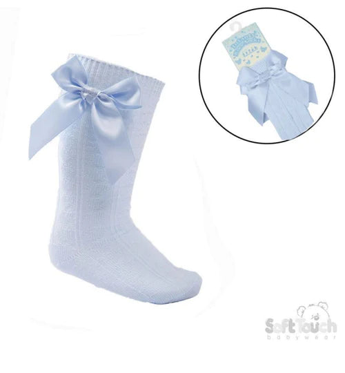 Infants Large Bow Knee Length Socks