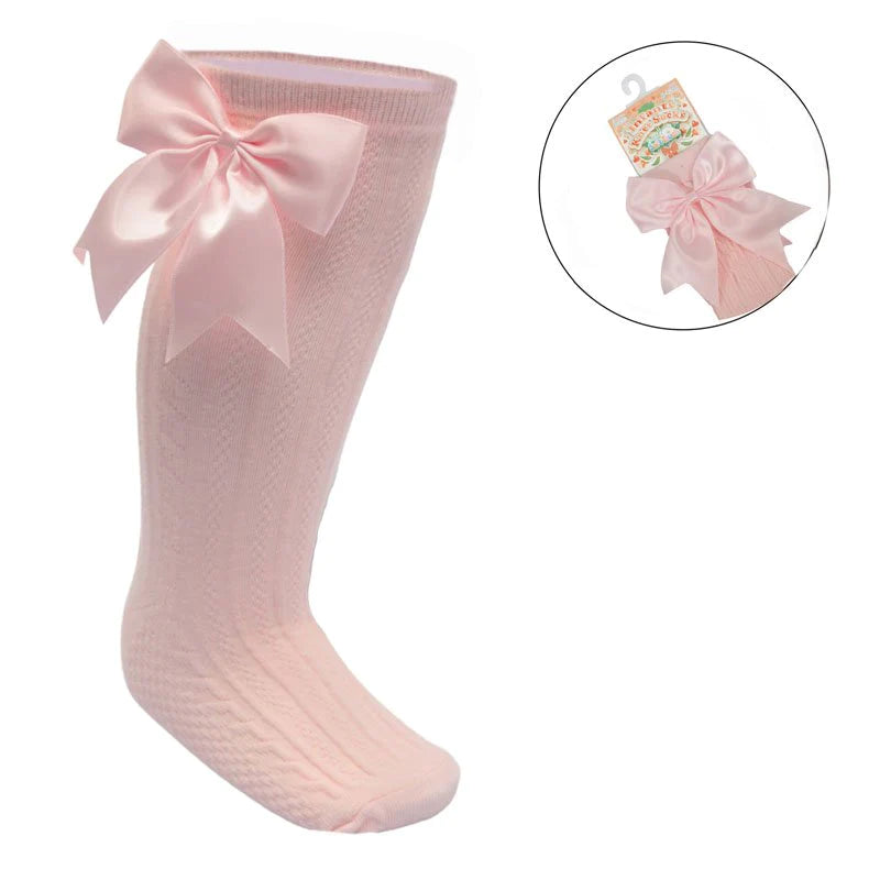 Infants Large Bow Knee Length Socks