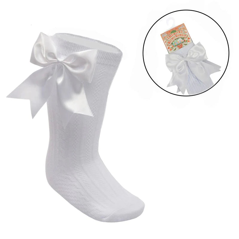 Infants Large Bow Knee Length Socks