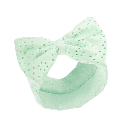 Broderie Anglaise Headband - Large Bow