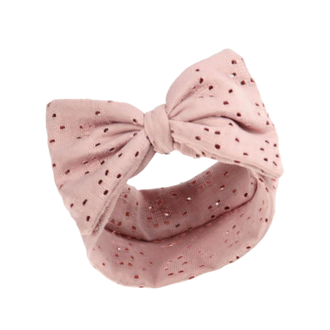 Broderie Anglaise Headband - Large Bow